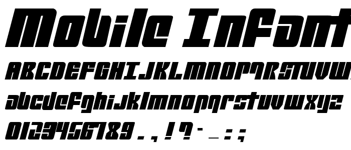 Mobile Infantry font